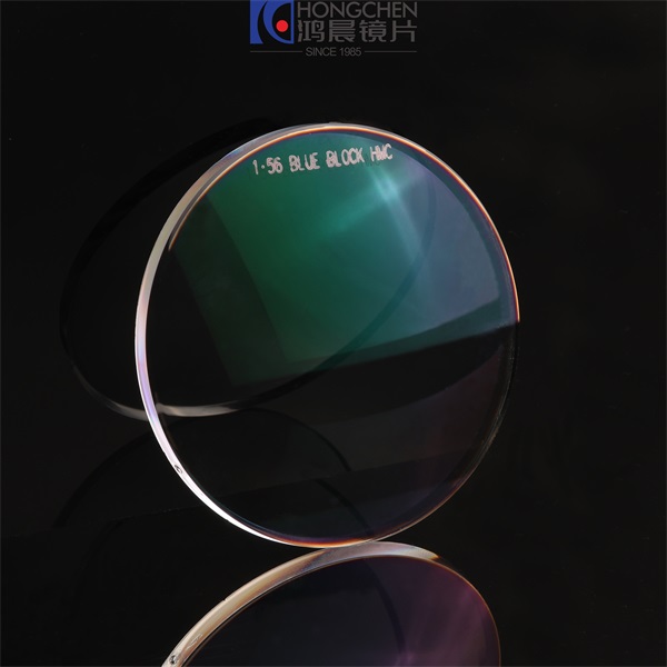 Chine 1.56 Blue Block HMC Green Coating Fabrication et usine de lentilles optiques Hongchen